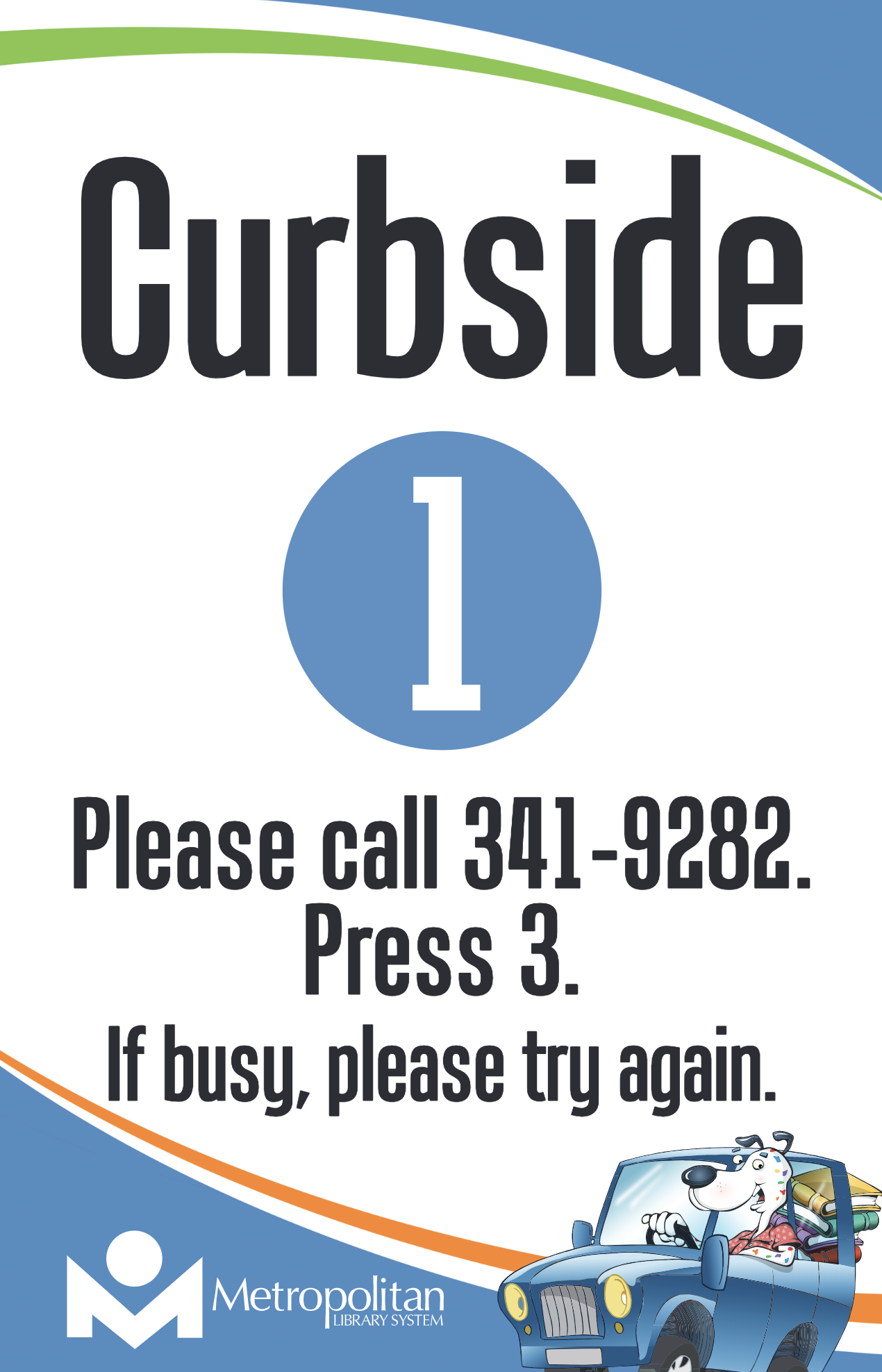 Numbered Curbside Parking Signs (11x17in)