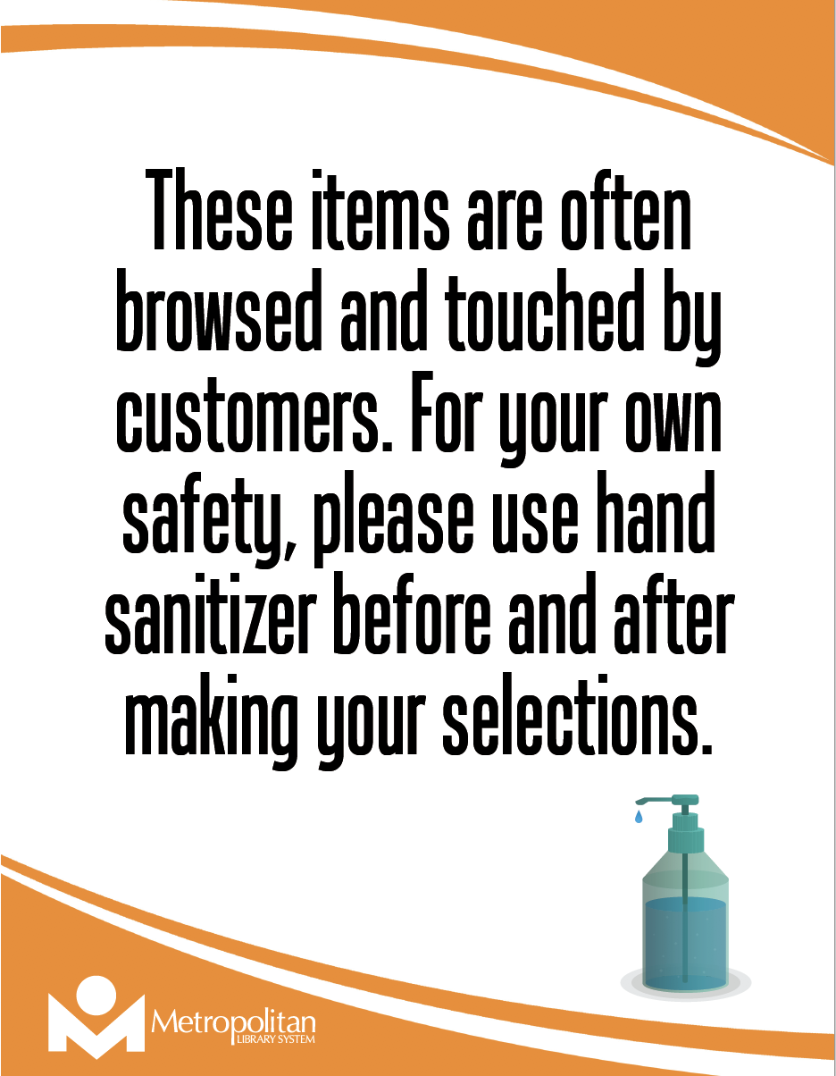 These items are often browsed and touched by customers. For your own safety, please use hand sanitizer before and after making your selections.
