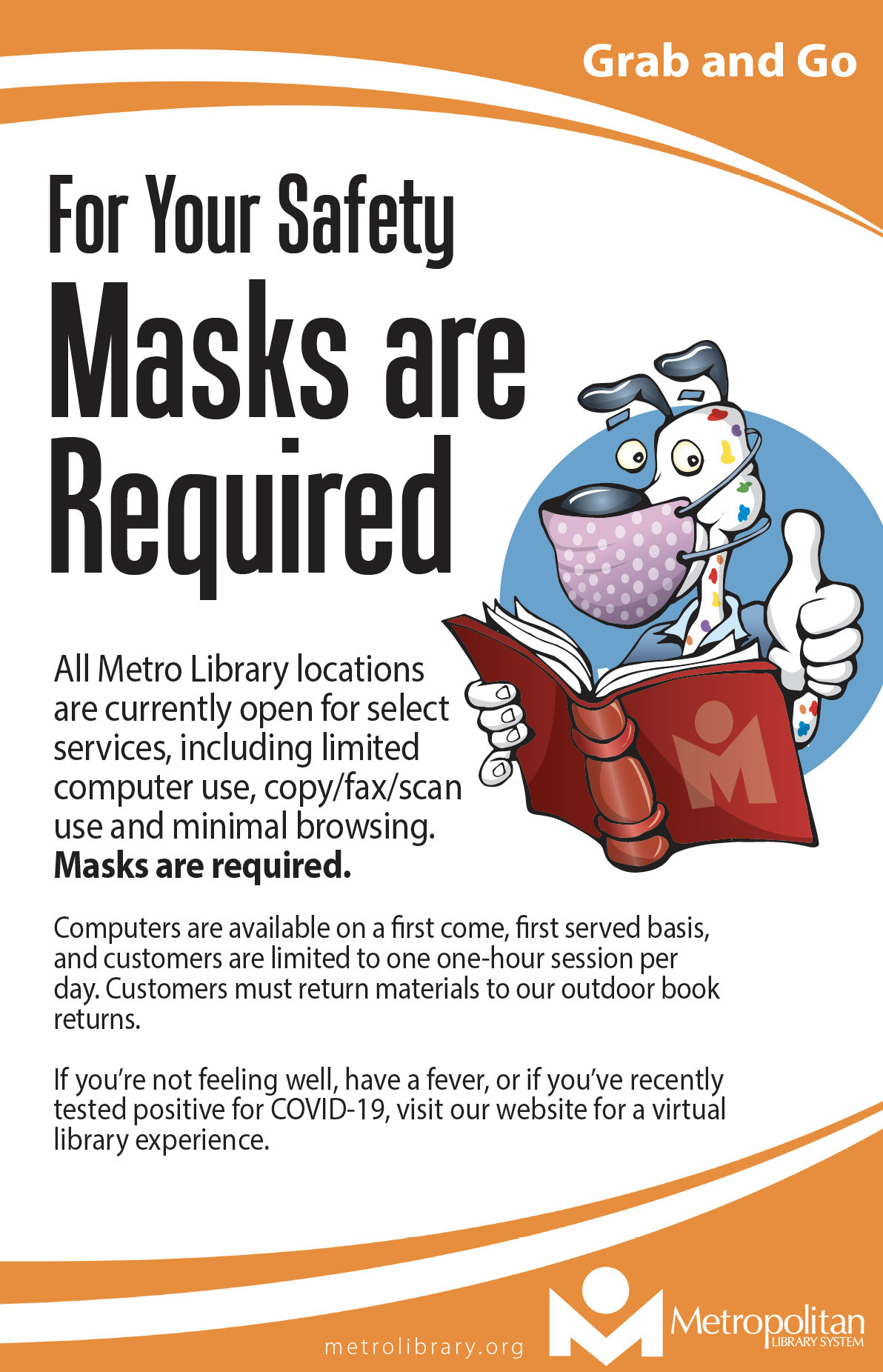 For Your Safety - Masks are Required Updated March 2021