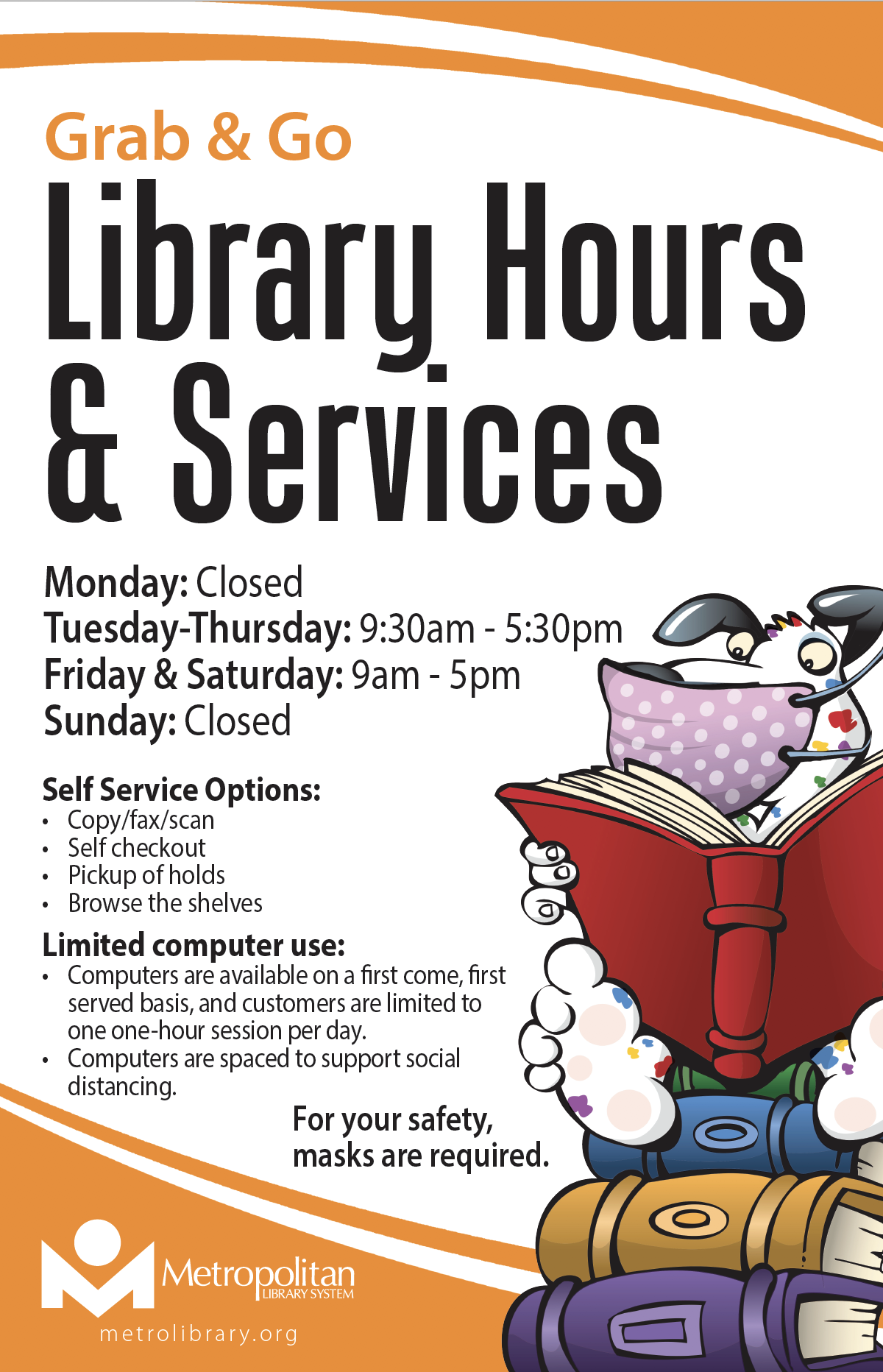 Library Hours and Services - NP March 2021