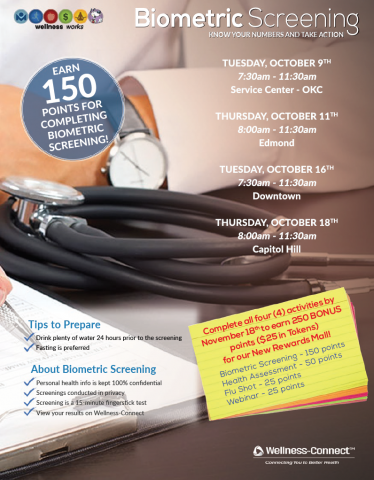 Biometric Screening Flyer