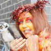 Farrah and her new friend, Mr. Lemur