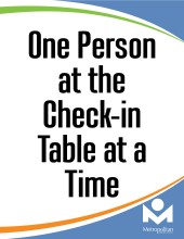 One Person at Check in at a Time